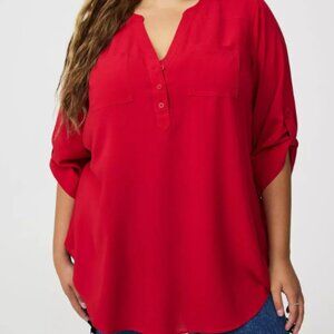 Harper Challis Pullover 3/4 Sleeve